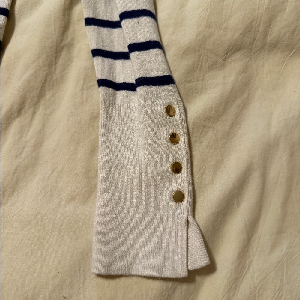 Zara Cream Ribbed Knit Top - Picture 2 of 5